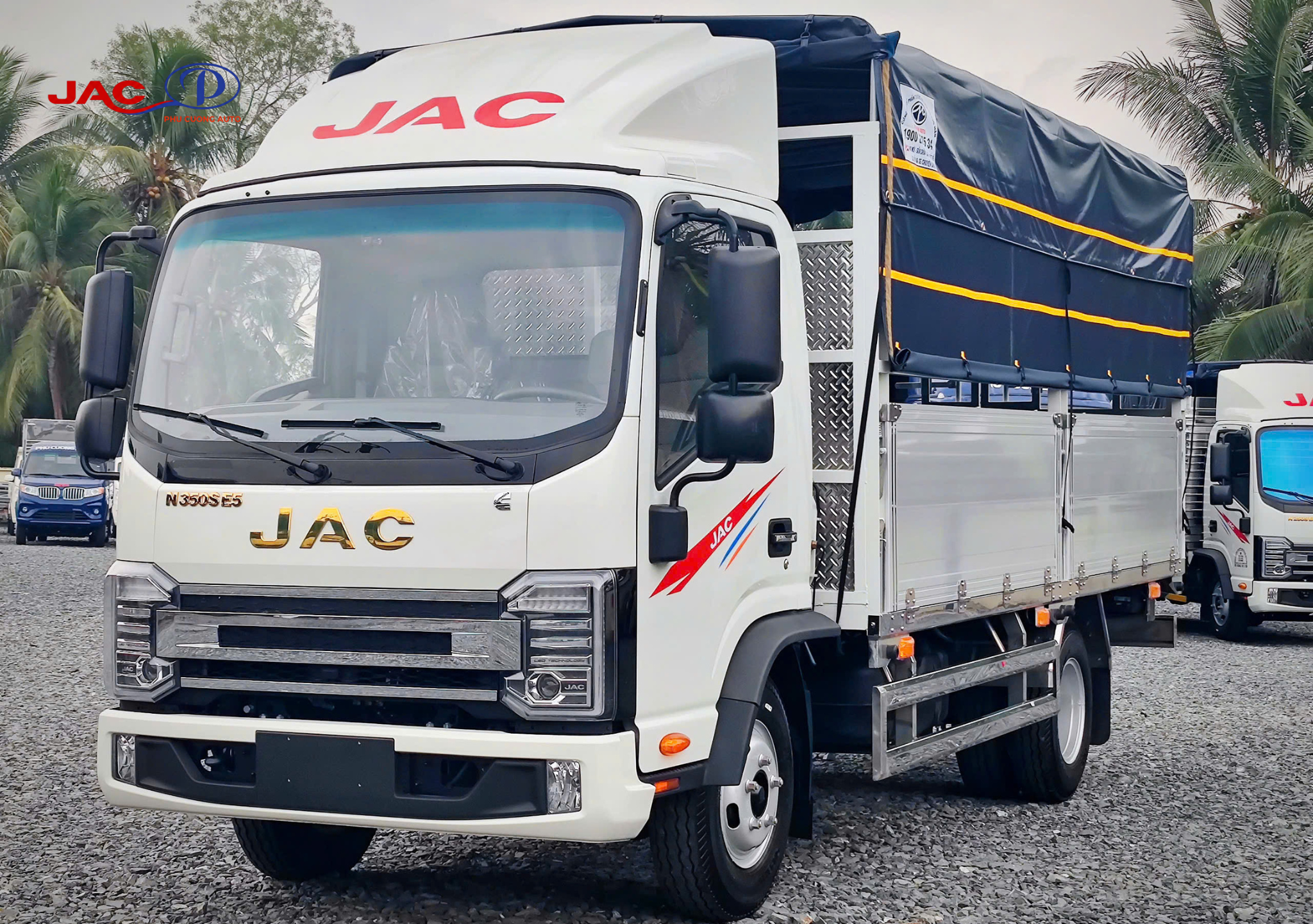 ngoại thất xe tải jac n350s pro e5 thùng nhôm