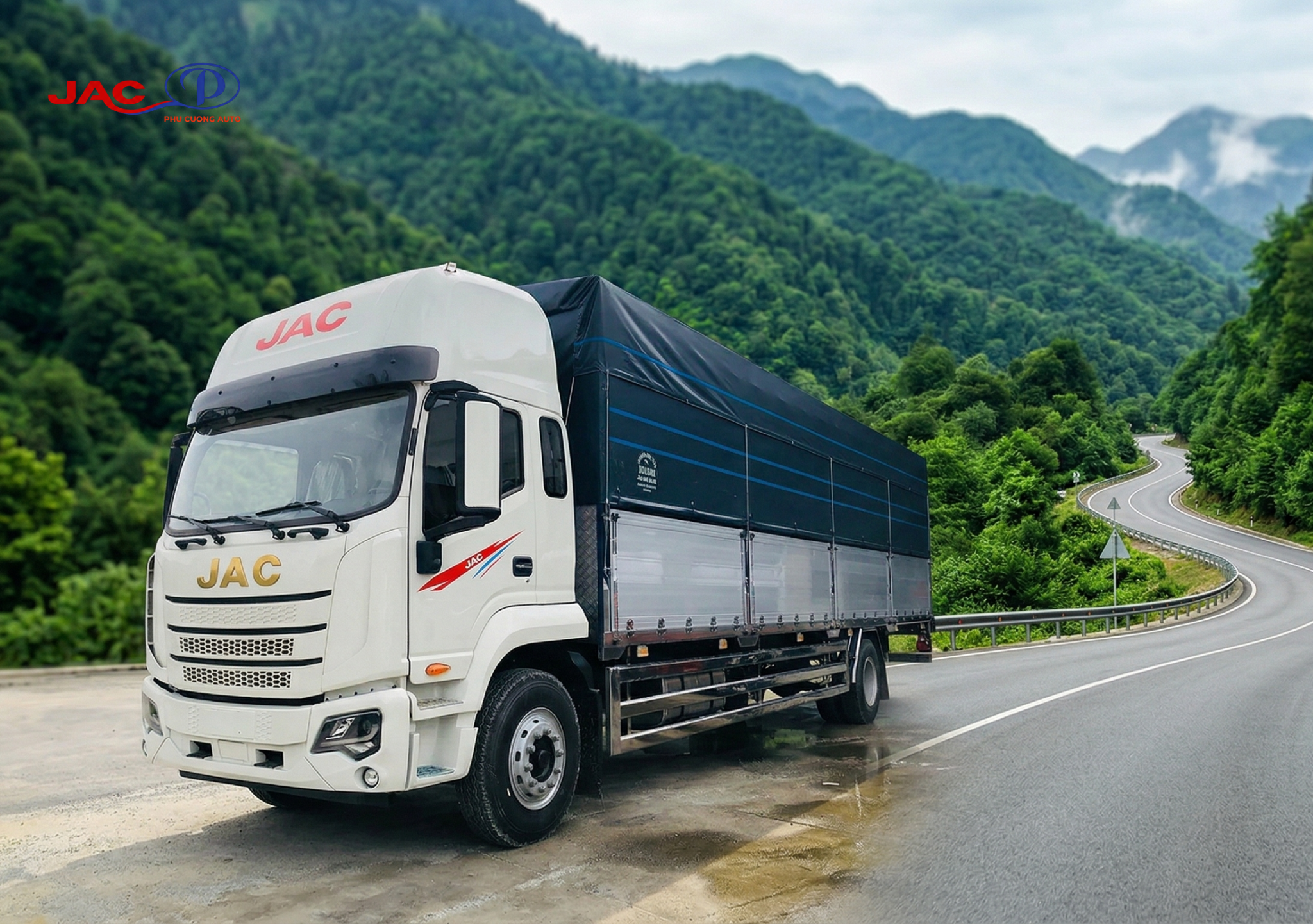 xe tải jac dawos thùng bạt nhôm