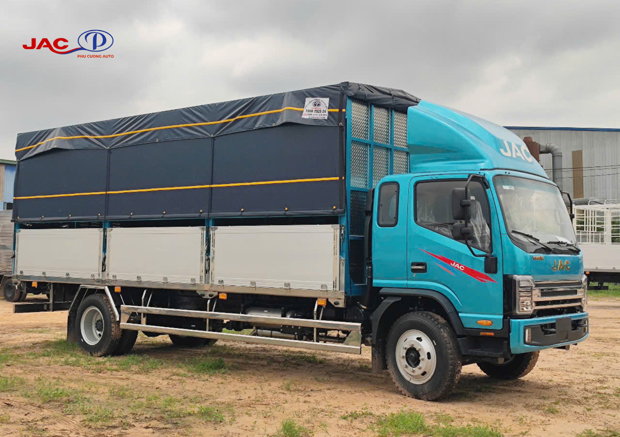 ngoại thất xe jac n800plus e5 thùng nhôm