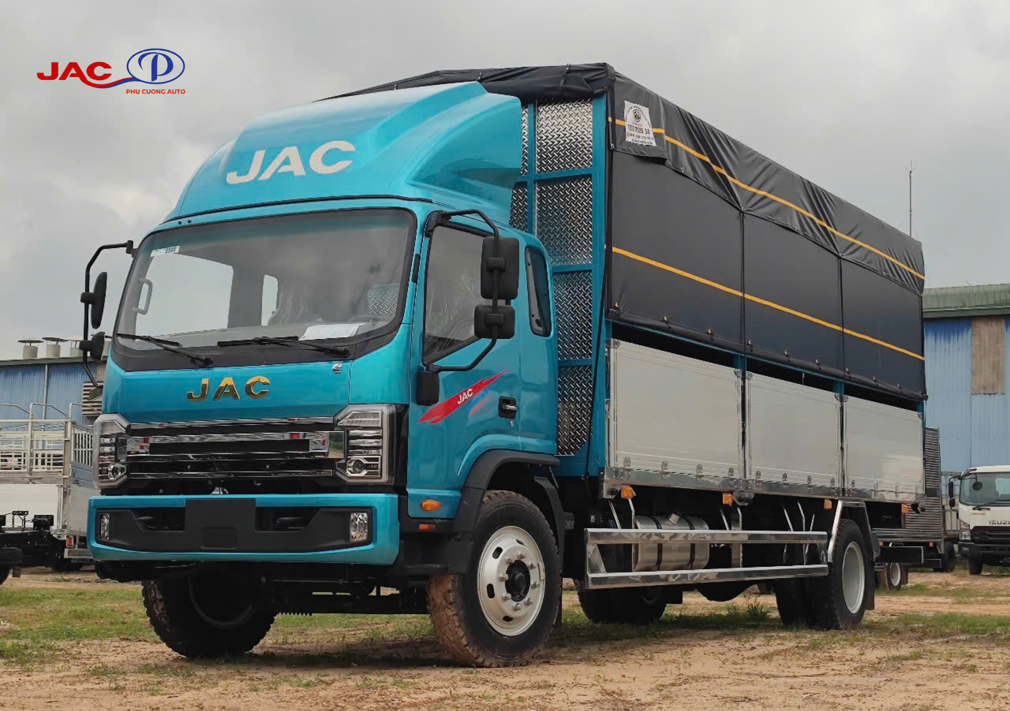 độ an toàn xe jac n800plus e5 thùng bạt nhôm