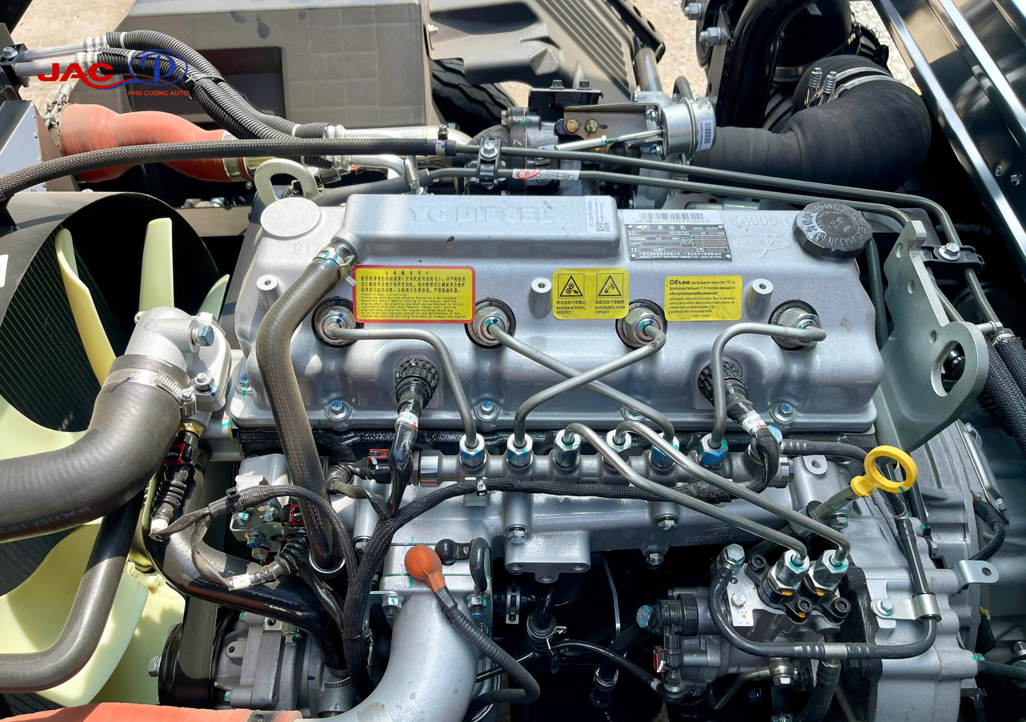 động cơ xe tải jac n750plus e5 thùng bạt nhôm