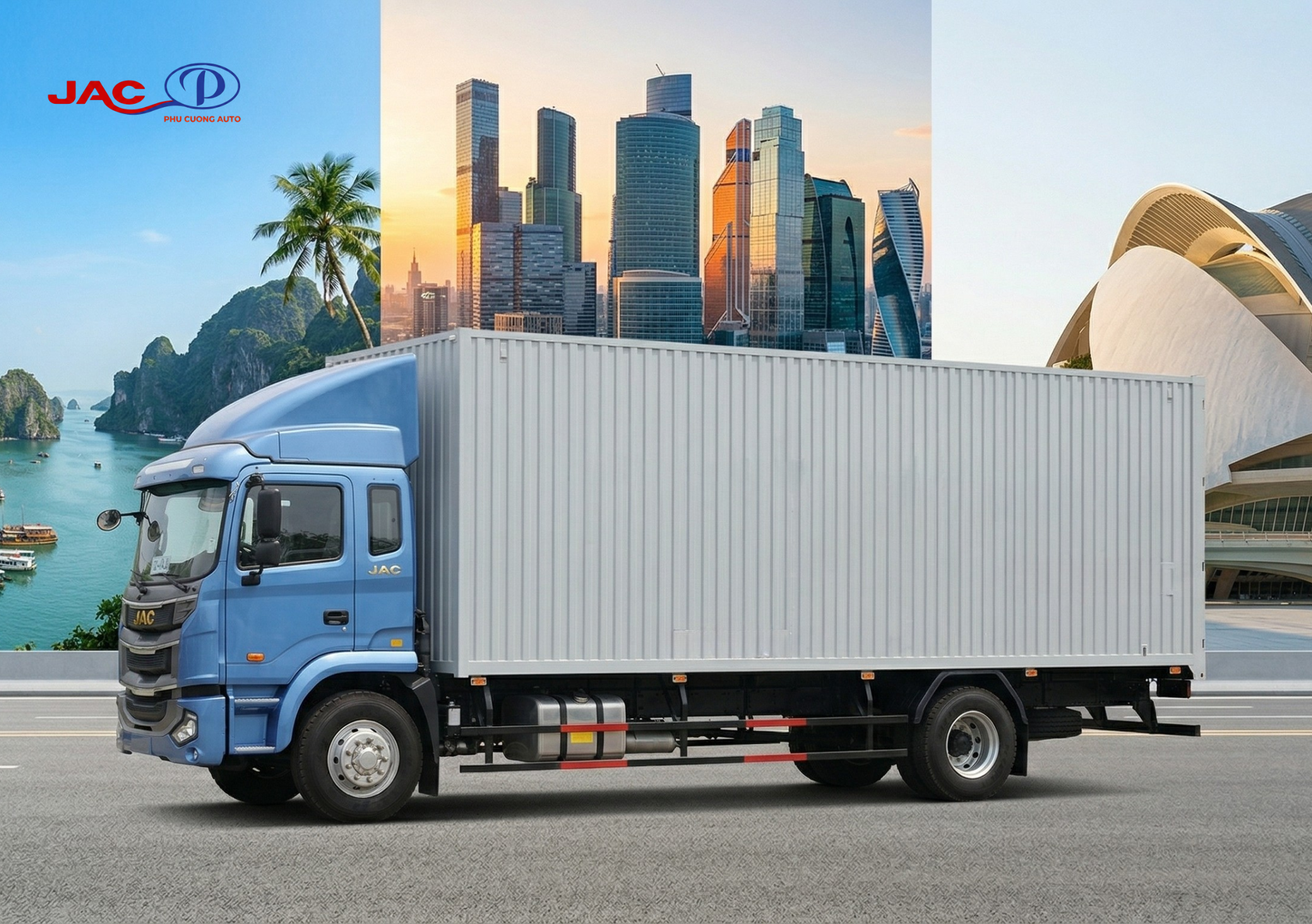 xe tải jac a5 thùng kín cánh dơi