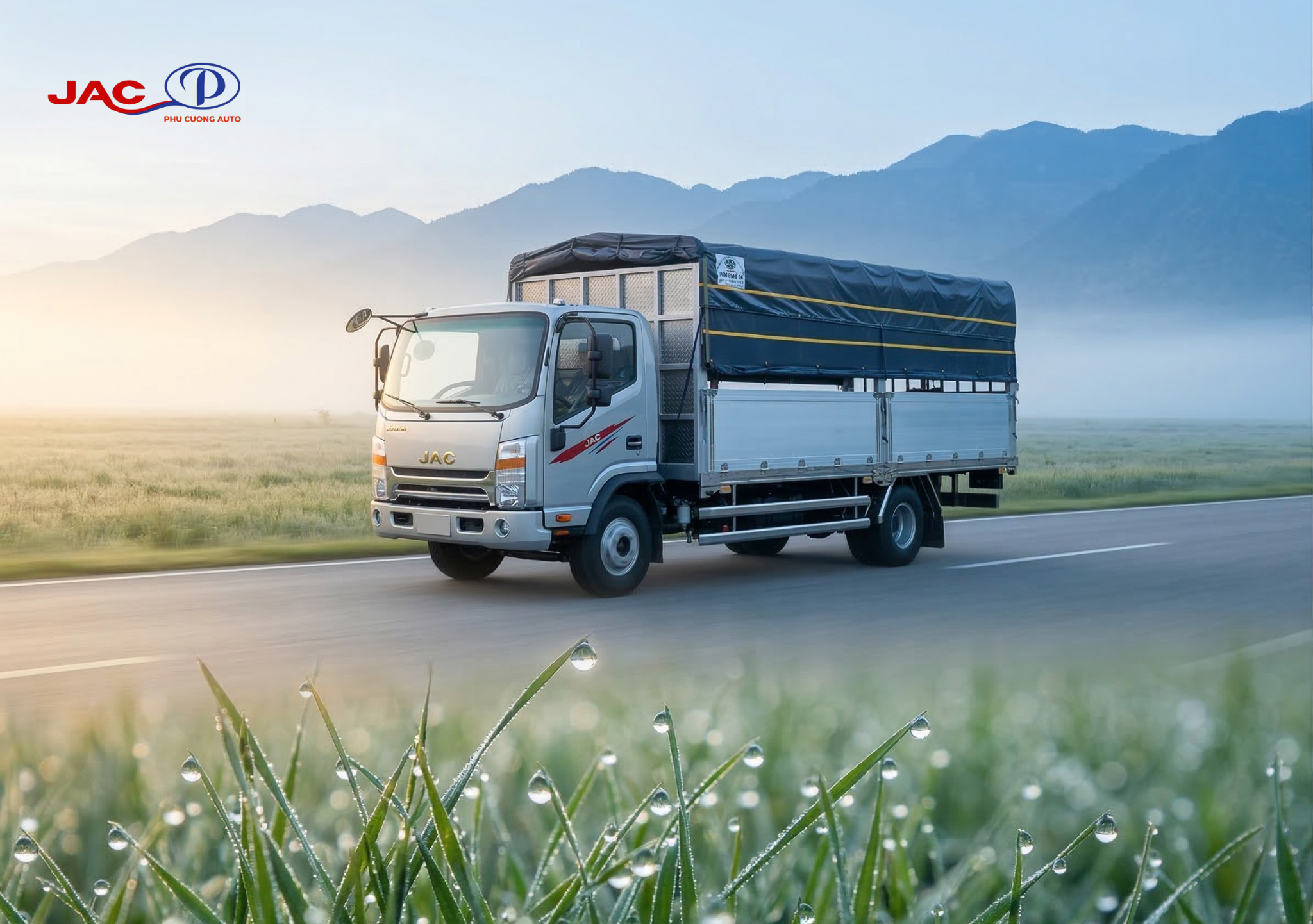 xe tải jac n350plus e5 thùng bạt nhôm 
