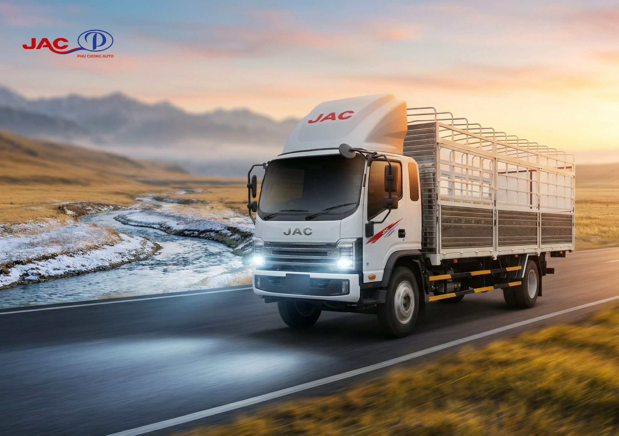 xe tải jac n900plus e5 thùng bạt 