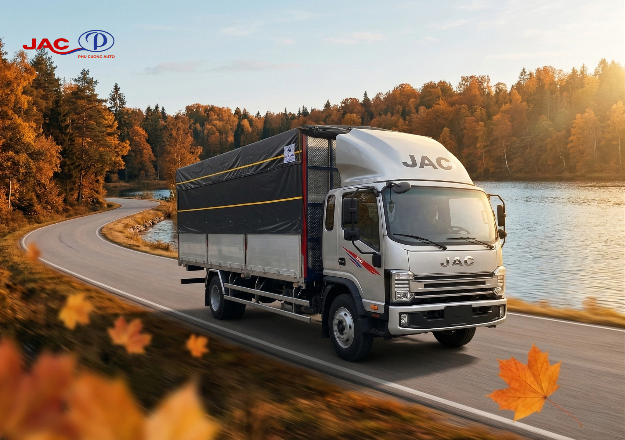 xe tải jac n800plus thùng bạt nhôm đà lạt 