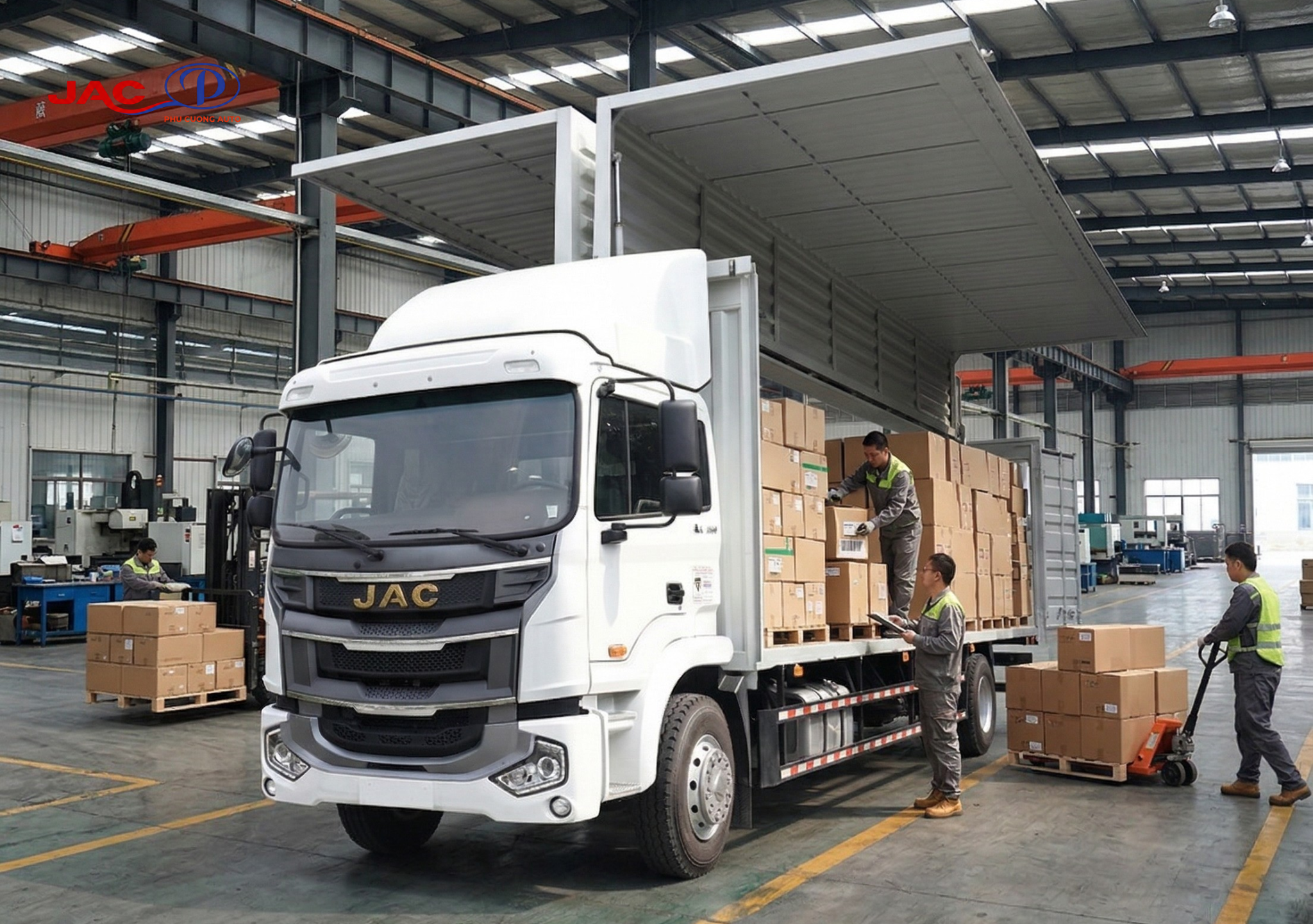 thùng xe jac a5 thùng kín cánh dơi 