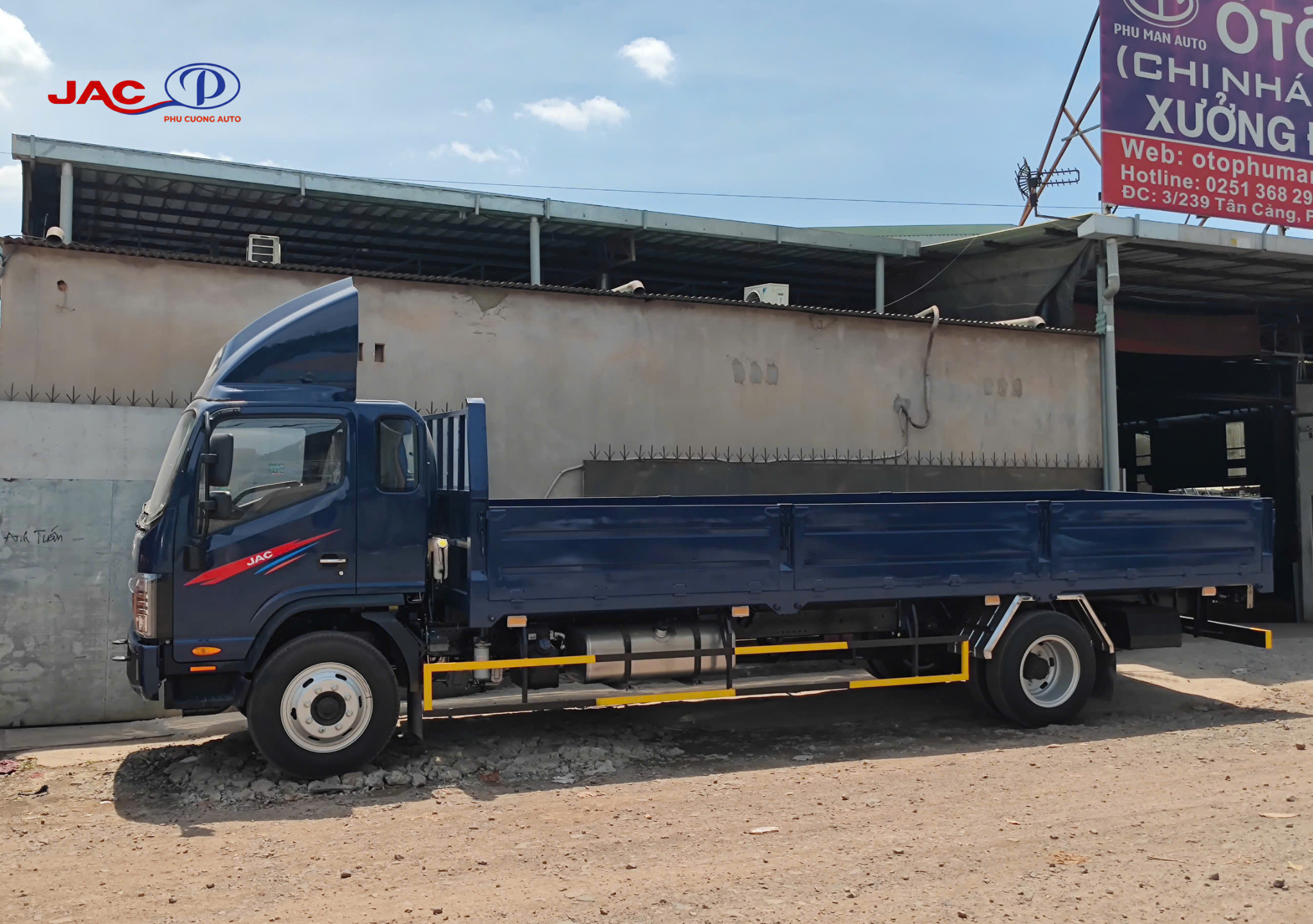 kích thước thùng xe jac n800plus e5 thùng lửng
