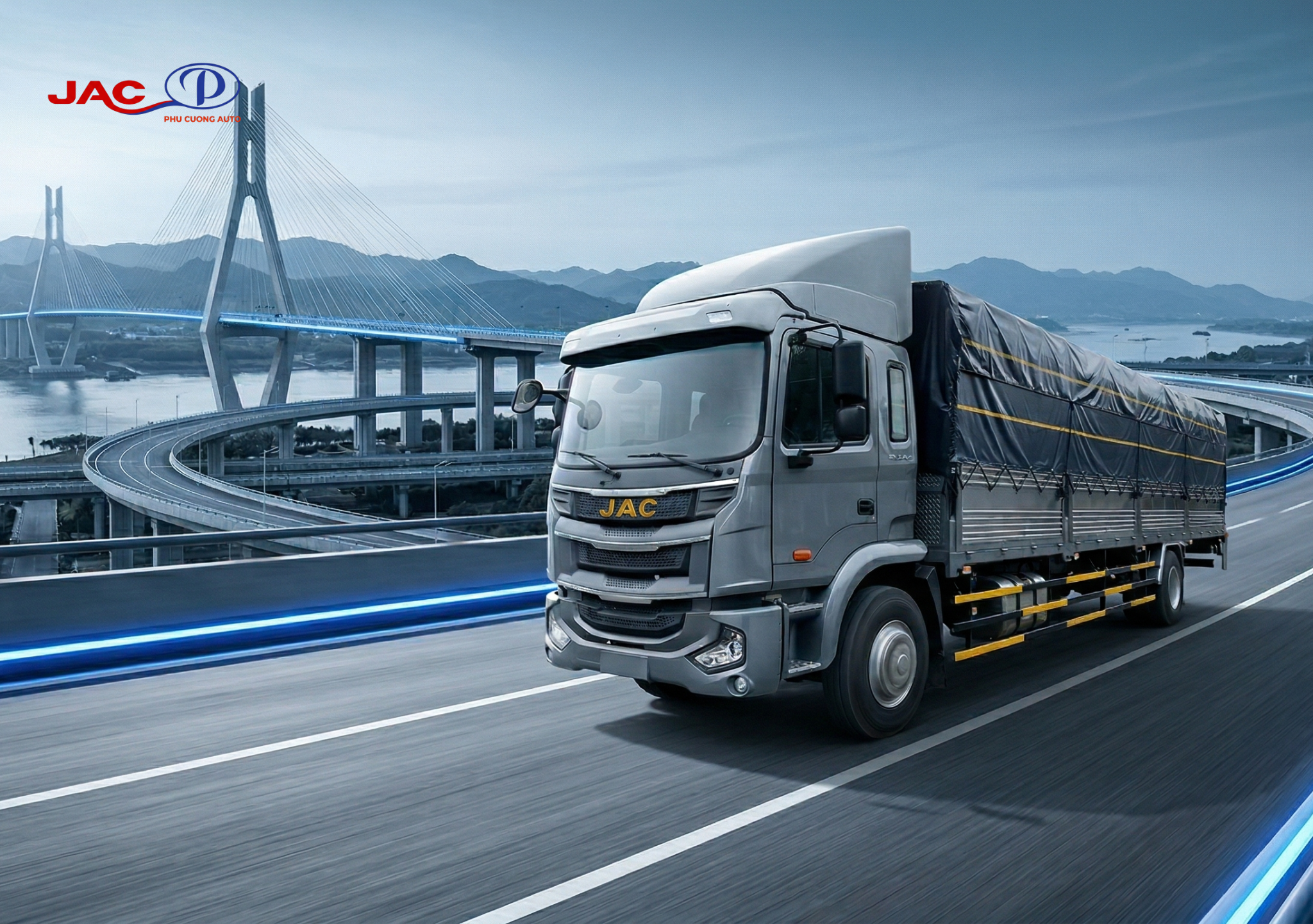 xe tải jac a5 thùng bạt bửng nâng