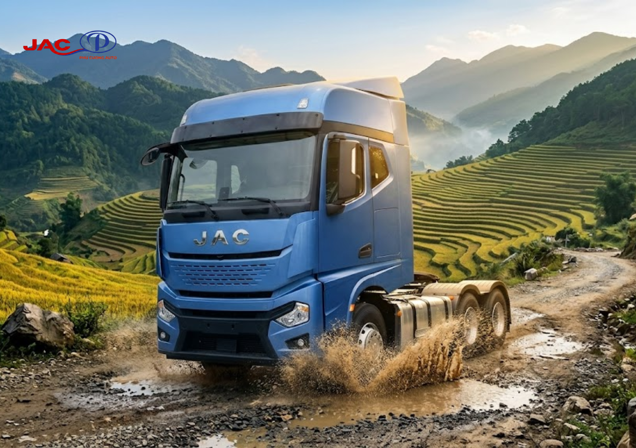 xe đầu kéo jac q7 420Hp 2 cầu láp