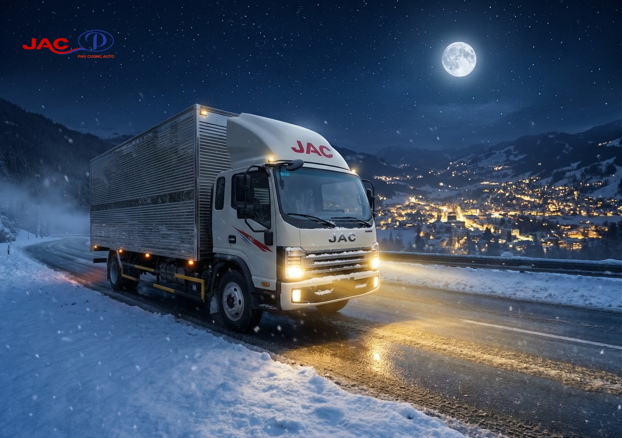 xe tải jac n800plus e5 thùng kín 