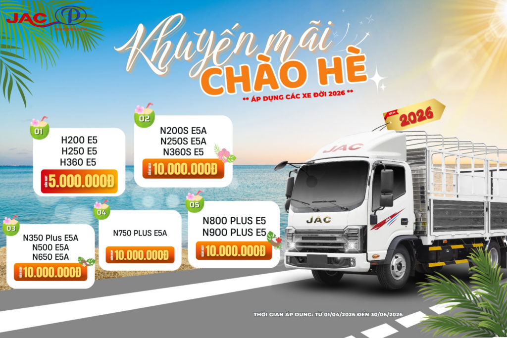 khuyến mãi khi mua xe tải jac tại jac phú cường