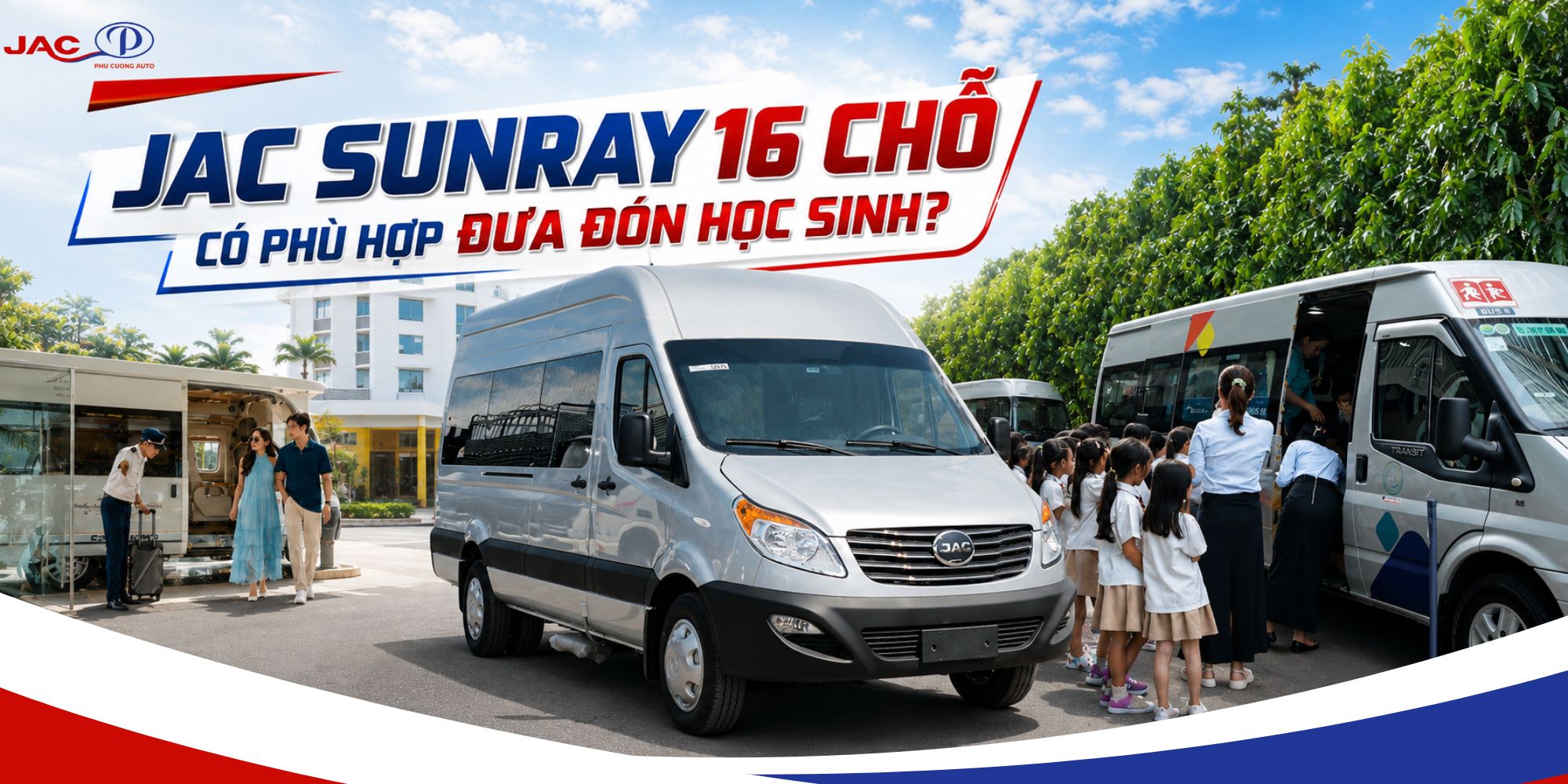 Xe đưa đón học sinh 16 chỗ: JAC Sunray có phù hợp cho trường học?